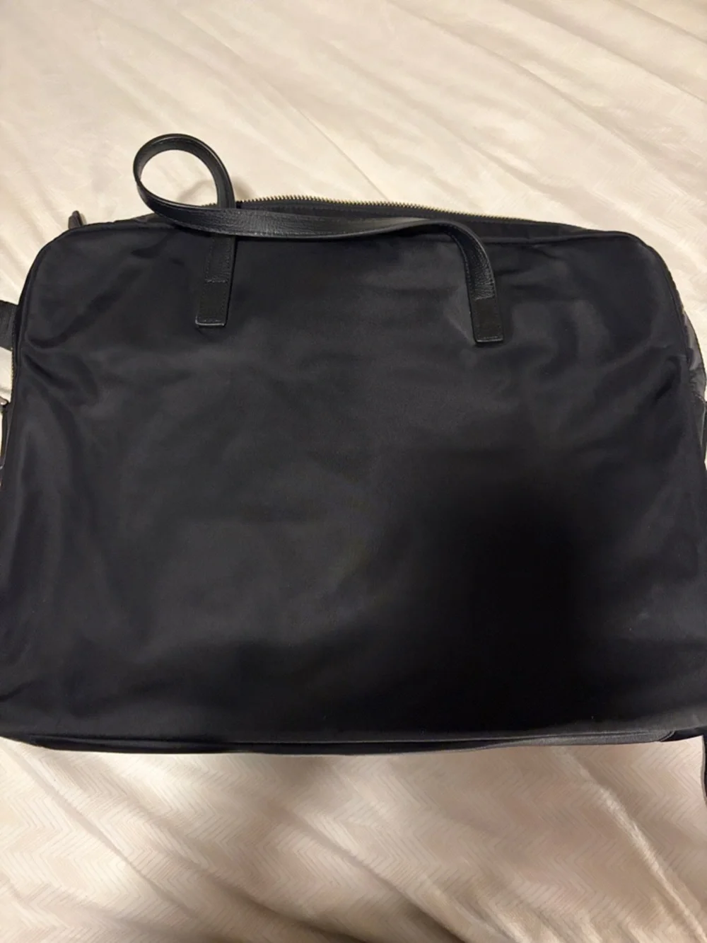 kate spade Black Nylon Laptop Bag with Gold Spade Accent